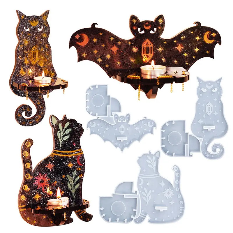 Owl Snake Shape Candle Silicone Mold DIY Wall Candle Holder Resin Mold Home Decoration