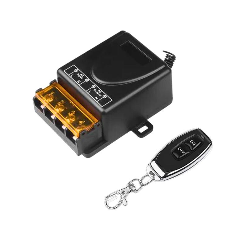 Saklar Lampu Kipas On Off Wireless Relay Switch AC 220V DC 12V 1CH 4