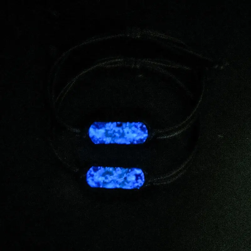 gelang couple resin glow in the dark / gelang resin edelweiss / gelang  Laki-laki Perempuan Liontin Tali Bracelets 1