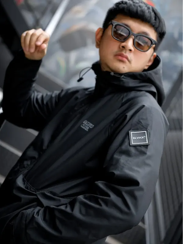 MEZOTIK - JAKET PARASUT WINDBREAKERS WATERPROFF XXX SALVIO HEXIA HITAM 3