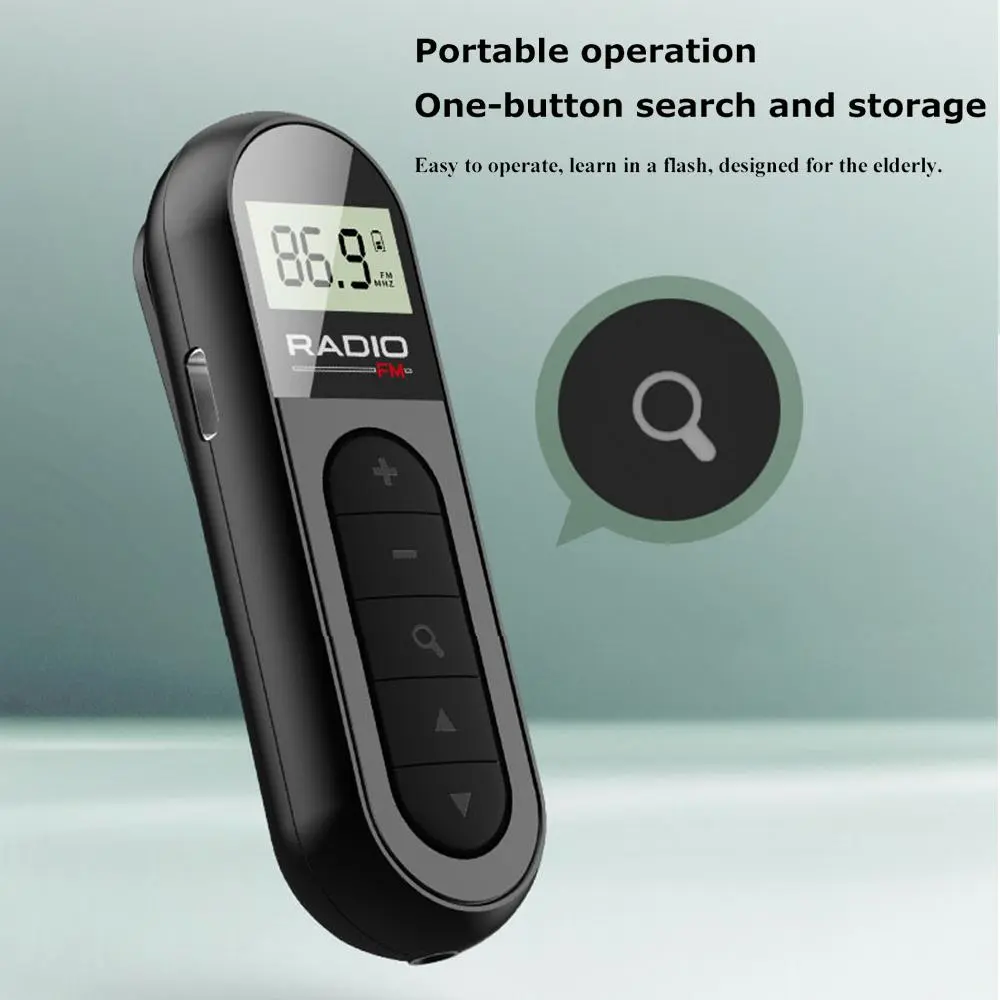 2024 New FM Radio Mini Rechargeable Conference Guide Radio