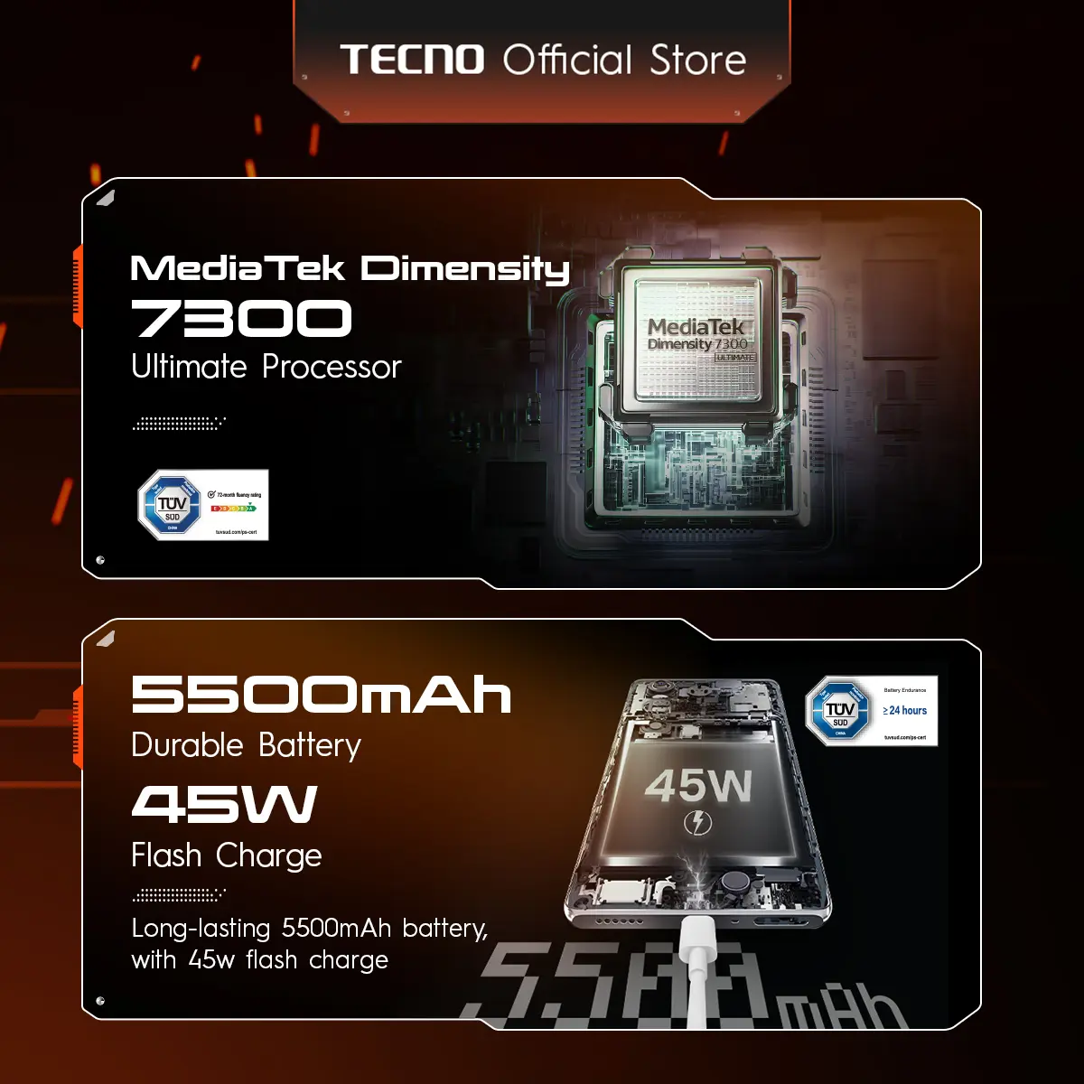 [5G Series] TECNO POVA Curve 5G - 8+8GB*/256GB, 5500mAh + Bypass Charging 2.0 , Mediatek D7300 Ultimate 5G, 6,78" Curved AMOLED Display , 64MP Primary Camera, Android 15 - HiOS 15 - POVACurve