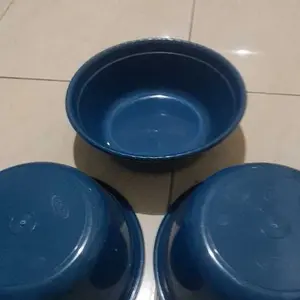 (12 Pcs) Baskom Plastik 25 cm / Baskom Murah / Baskom Plastik Hajatan / Baskom Plastik Motif Polos / Baskom Merah / Biru / Hijau