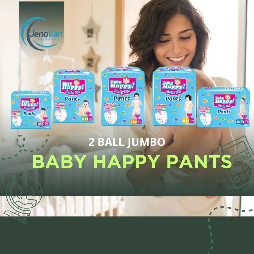 2 ball Baby happy Jumbo Pants Popok Diaper Bayi