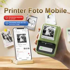 Printer Foto Instan Portable NIIMBOT B21 Pro Bluetooth, Cetak Foto Hitam Putih & Stiker - Buat Kartu Idol K-POP, Gambar Sketsa, Notes / Jurnal, 300DPI High Resolution