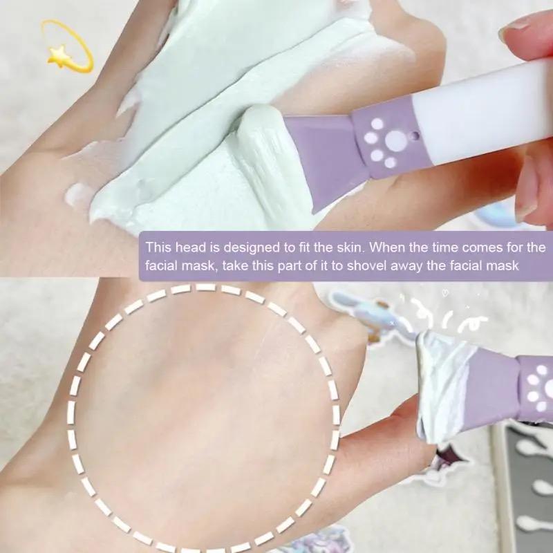 Product Introduction of 【SG READY STOCK】1 Pcs Face Cleaning Stick Professional Double Head Makeup Brushes Silicone Face Mask Brush Makeup Tool Double-headed Scraper U-shaped Silicone Skin Care Tools 5