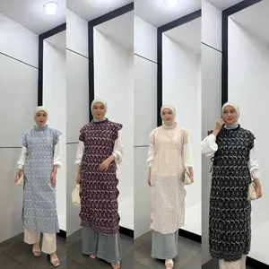 Naila Vest Katun Bordir  Muslim Wanita Kondangan Simpel Terbaru