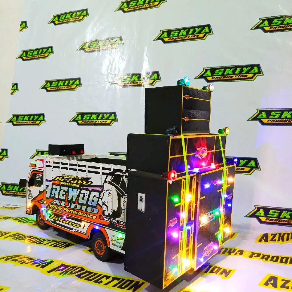 Sound horeg Audio - Mainan Anak - Toy bak dump Truck Led Lampu