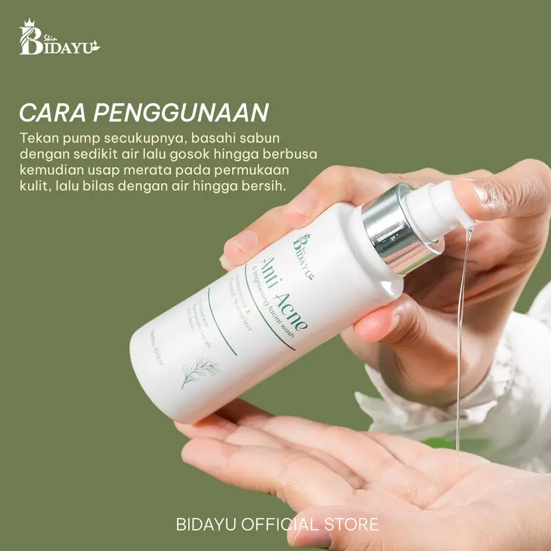 Anti Acne & Brightening Facial Wash – Gentle, Hydrating & Soothing with Salicylic Acid, Extract Honey – membersihkan tanpa membuat kulit kering, menenangkan kulit 3