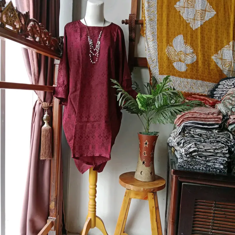 Atasan Blus Kaftan Raya Lebaran Wanita Muslim Tunik Azkiya By BSC.Etnik 3
