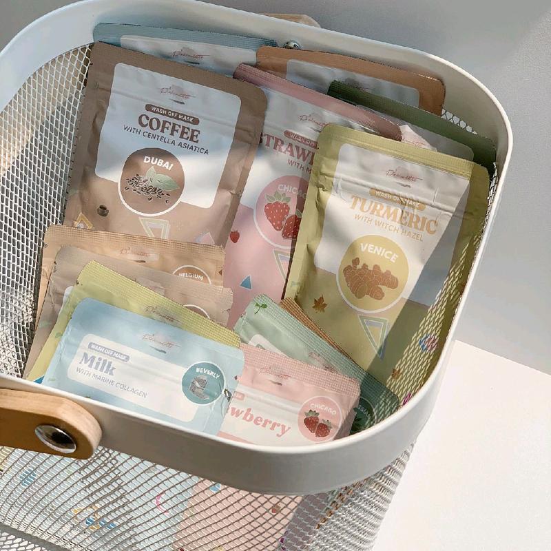 Pinkroulette Masker Organic Face Mask Travel size / mini size 20gr Coffee Coklat Greentea Lemon Mencerahkan Beruntusan Berjerawat Wajah Kunyit Turmeric Facial Melembutkan Kotoran Berminyak 2