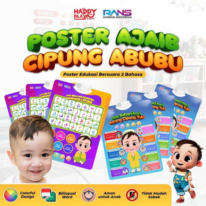 Poster Ajaib Cipung Viral Buku Edukasi Bersuara Anak Toys Happy - Shop ...