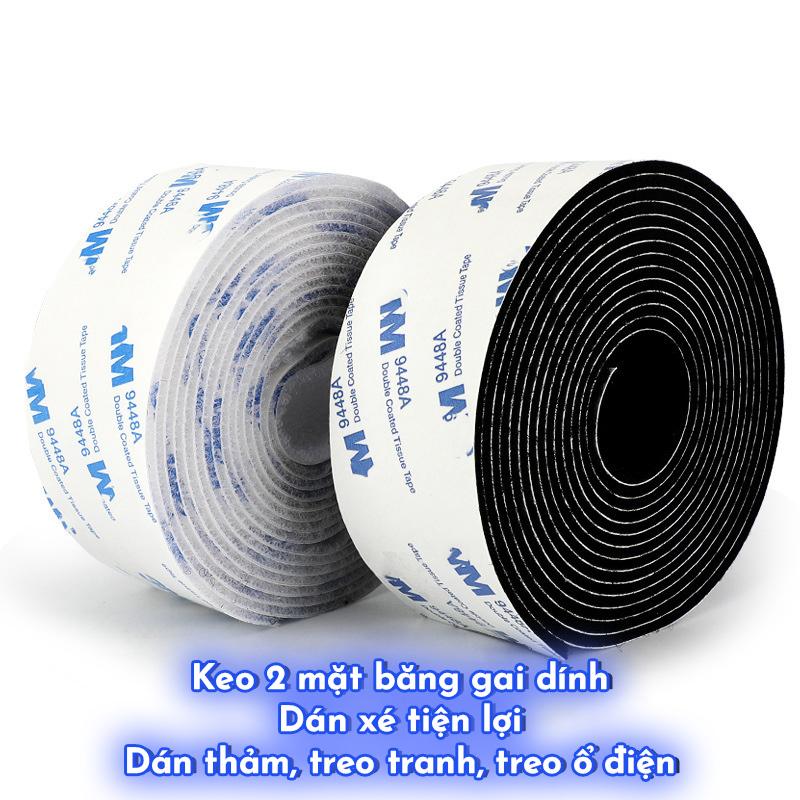 1 Mét Cuộn Keo 2 Mặt Băng Gai Khóa Dán Treo Đồ Tiện Lợi