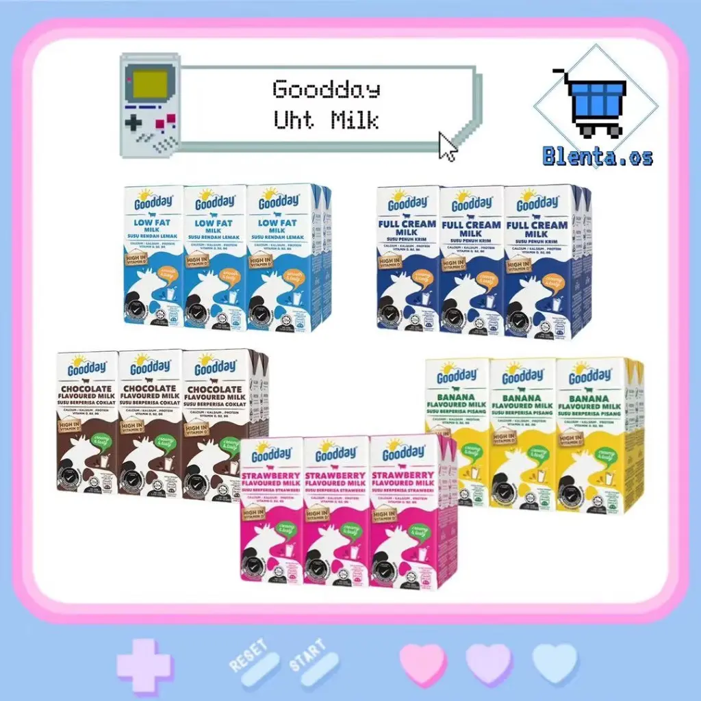 Goodday UHT Milk Low Fat/Full Cream/Chocolate/Strawberry/Banana 6x200mlSG READY STOCK