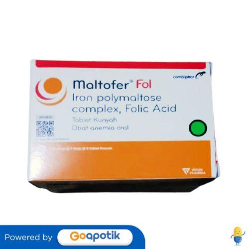 Gambar MALTOFER FOL BOX 30 TABLET KUNYAH dari Apotek Anugerah Nanda by GoApotik Kota Administrasi Jakarta Timur Tokopedia