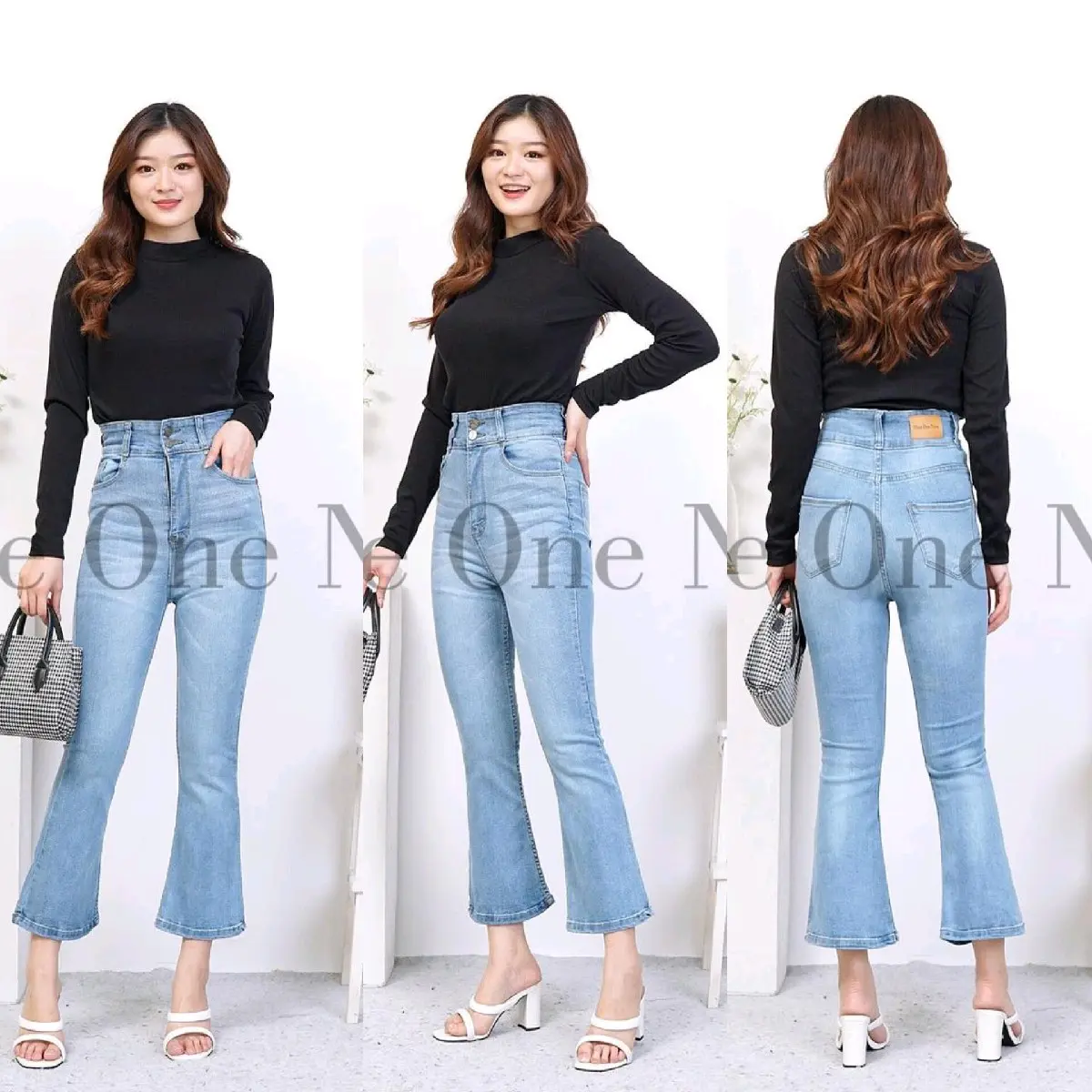 Cutbray Kancing 2 7/9 Ready Size 27-34 Bahan Melar Jeans Wanita Celana Cewek