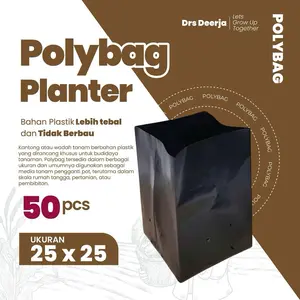 Polybag Tanaman Ukuran 25x25 cm Isi 50 Lembar Bahan Tebal Kuat Ulet Tahan 2 Tahun - Polibag Tanam / Plastik Tanaman - Polibeg Murah