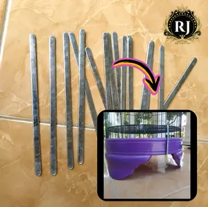 Klem plat pengait/kancing tebok sangkar burung bahan besi tebal satu set isi 3