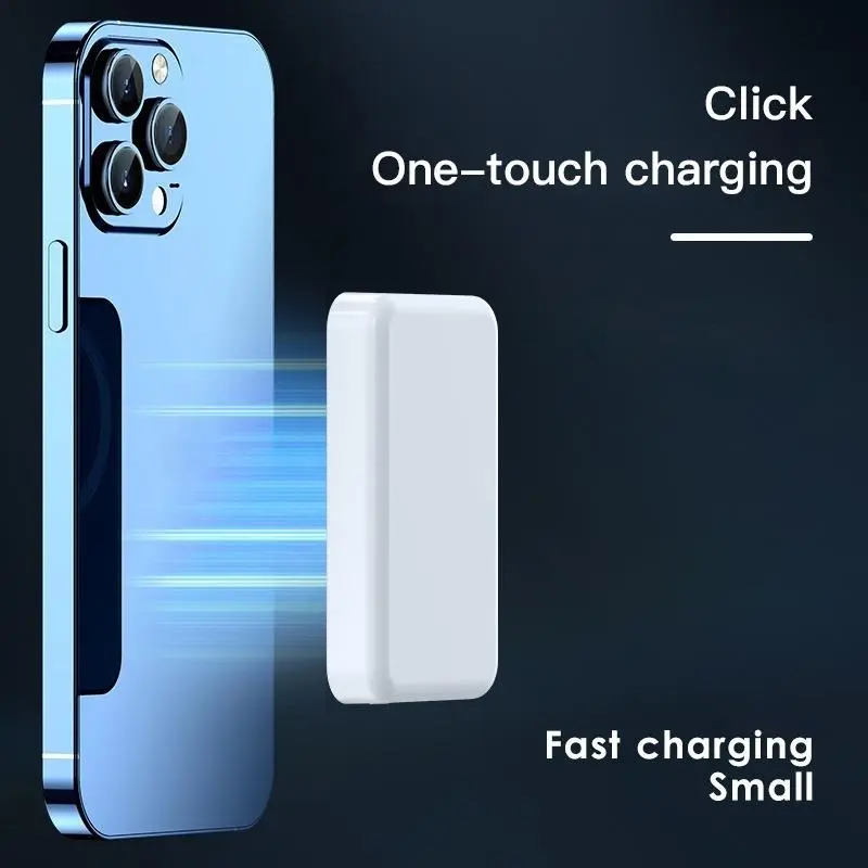 Ngân hàng điện sạc không dây từ tính, ngân hàng điện di động nhỏ, tương thích iPhone 12 13 14 15 Pro Max Mini Plus, pin dự phòng, được gửi đi trong vòng 24 giờ 2