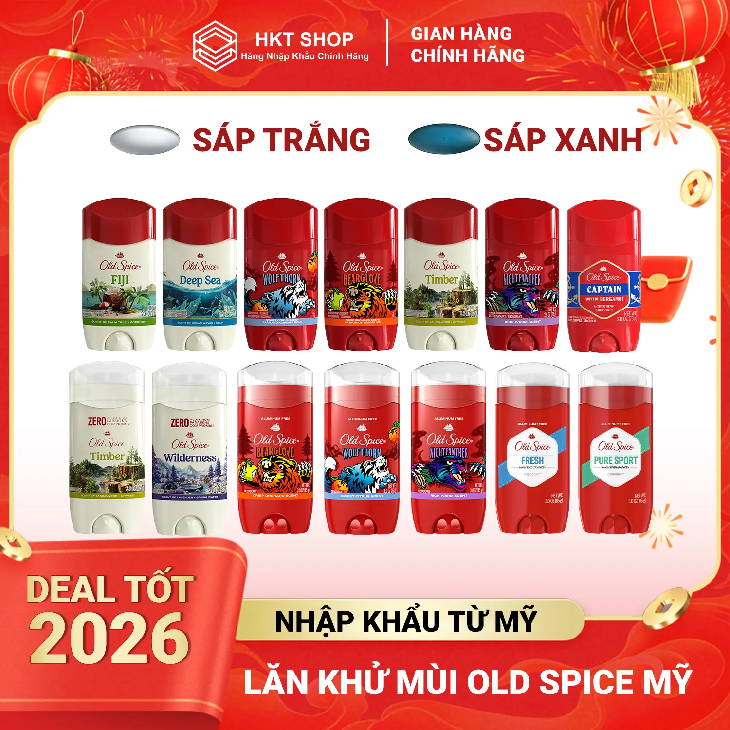 Sáp khử mùi Old Spice nhập khẩu từ Mỹ_HKT shop