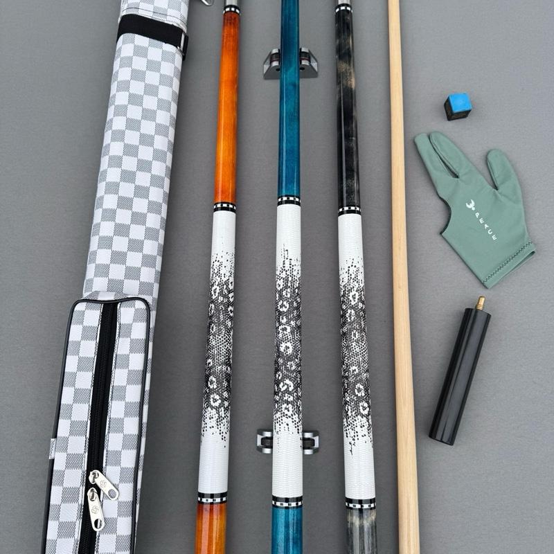 KT Pro2 - Cơ bida cao cấp ngọn cacbon sợi tẩy 7 màu tặng kèm bao da phụ kiện và nối chuôi gậy k pro bản nâng cấp KT Pro trước đây