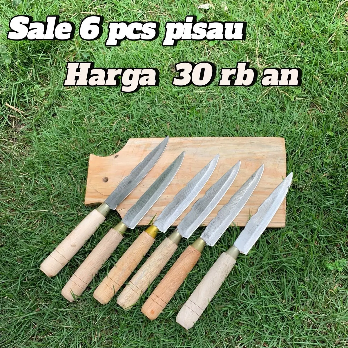 Paket hemat 6 pcs pisau dapur terbuat dari baja gergaji senso Kitchenware set Knife