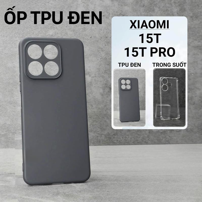 Ốp lưng cho Xiaomi 15T, 15T Pro 5G TPU đen | Vỏ dẻo TPU silicon chống sốc bảo…