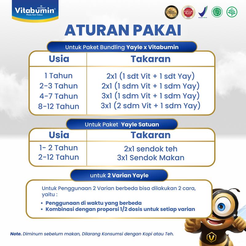 Vitabumin 60-130 ml - Madu Vitamin Anak dengan Minyak Ikan Gabus untuk Nutrisi & Tumbuh Kembang 2
