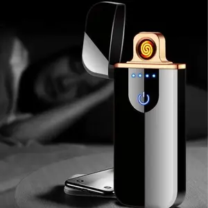 Korek Elektrik Firetric MG-517 dengan Sensor Sidik Jari dan LED dari Aluminium