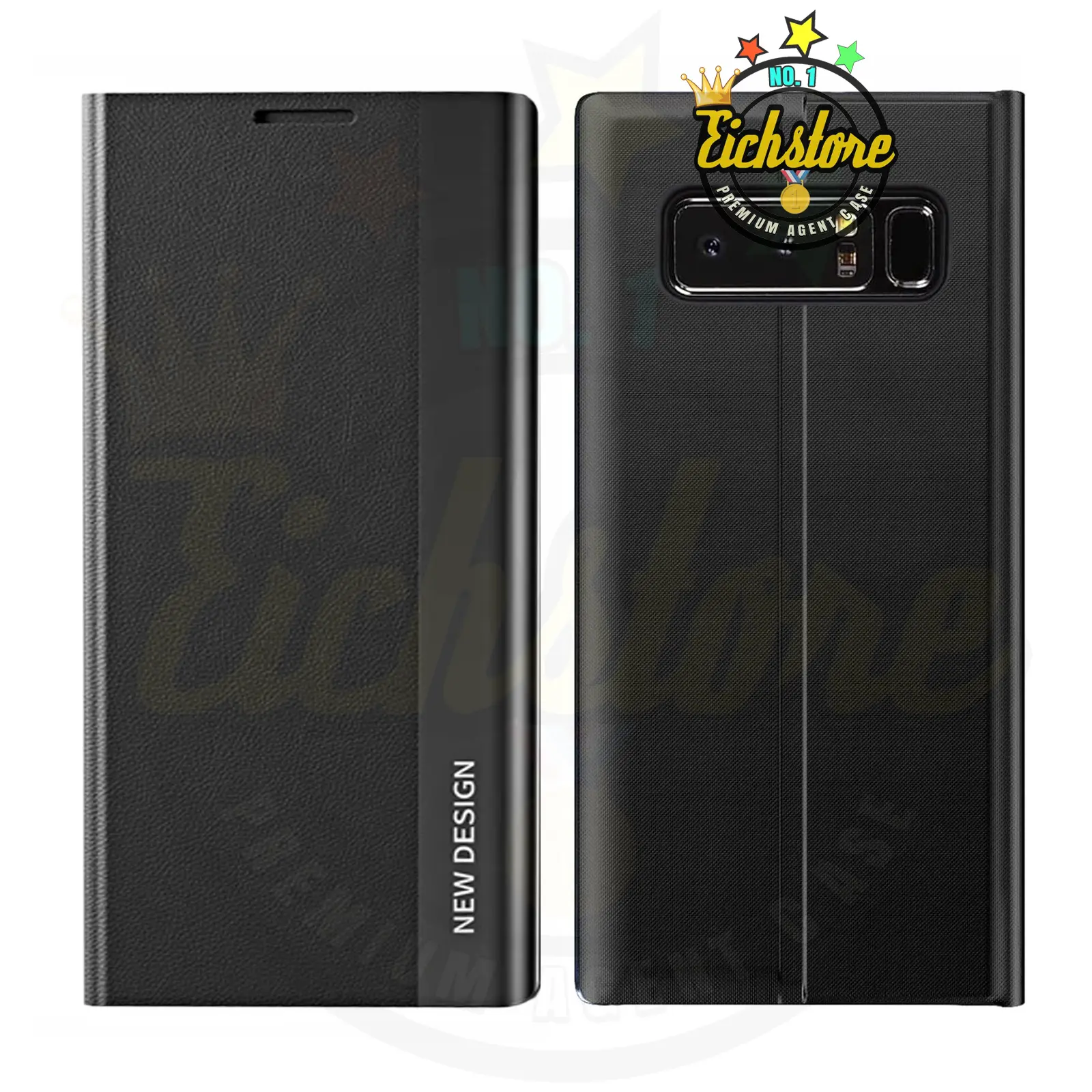 Casing Electro untuk Samsung Note 8 Smart Windows Flip Case Casing HP Premium Super Full 360 Degree Mewah Flip Cover Auto Lock Case Kesing Kulit COD Bayar Di Tempat