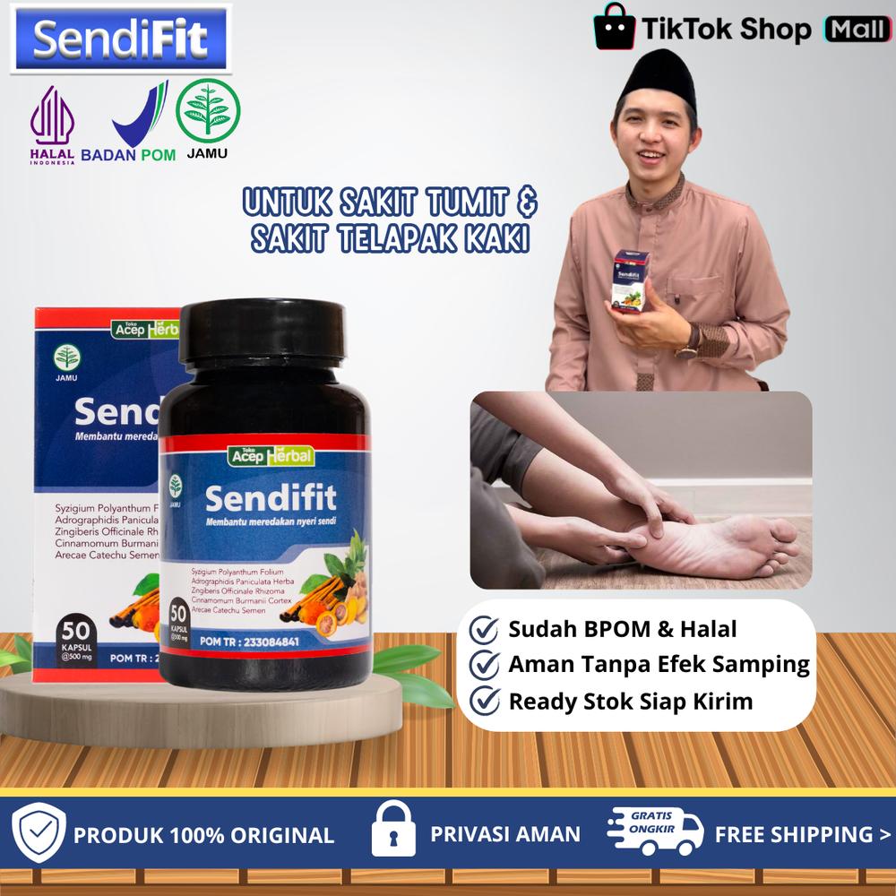 SendiFit Kapsul - Untuk Sakit Tumit Kaki, Sakit Telapak Kaki, Plantar Fasctiis, Pegal, Sakit Sendi, Otot Kaku, Kesemutan (Rematik) - SendiFit Kapsul