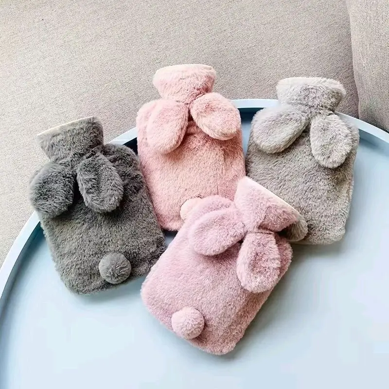 [SG Stock] Hand Warmer Hot Water Bag Cute Rabbit Water Compress Portable Soft Comfortable Plush