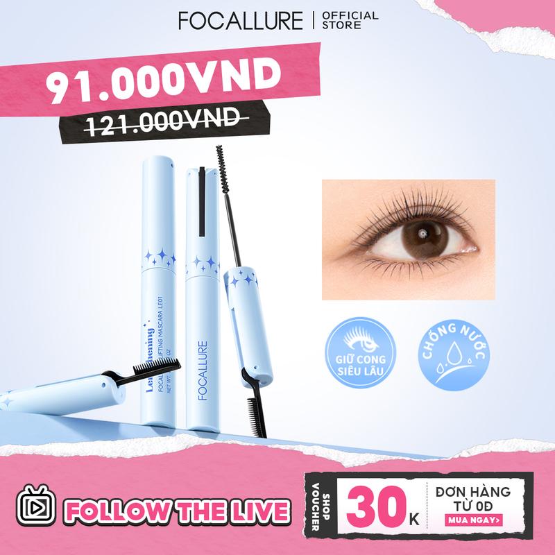 Focallure Mascara Chuốt Mi 2mm Hỗ trợ chống Nước Nhanh Khô Hỗ trợ Không Nhòe 3g