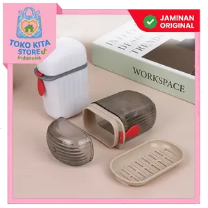 Kotak Penyimpanan Sabun Batang Portabel H1067 Tahan Air Wadah Sabun Travel Anti Bocor
