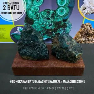 Bongkahan Batu Malachite Natural L47 atau Batu Malacite atau Clear Malachite Stone atau Batu Mineral