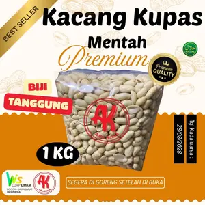 (PROMO LIVE) KACANG KUPAS MENTAH PREMIUM UKURAN TANGGUNG ADHE KAKAK
