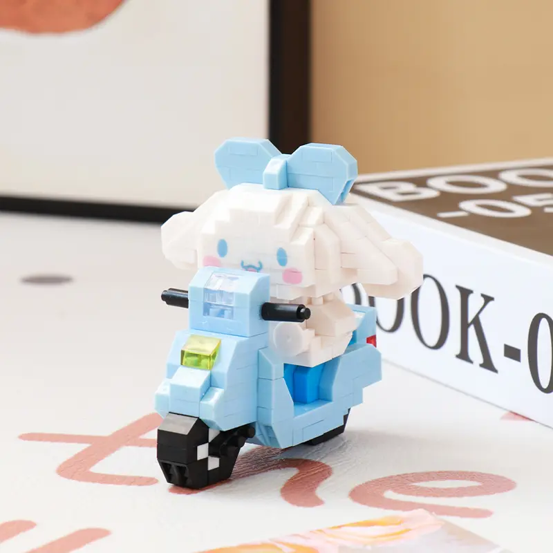JIQILE Mainan Bricks kuromi DIY Nano Block Lucu DIY 3D Puzzle Kartun Mainan Anak Perempuan 4