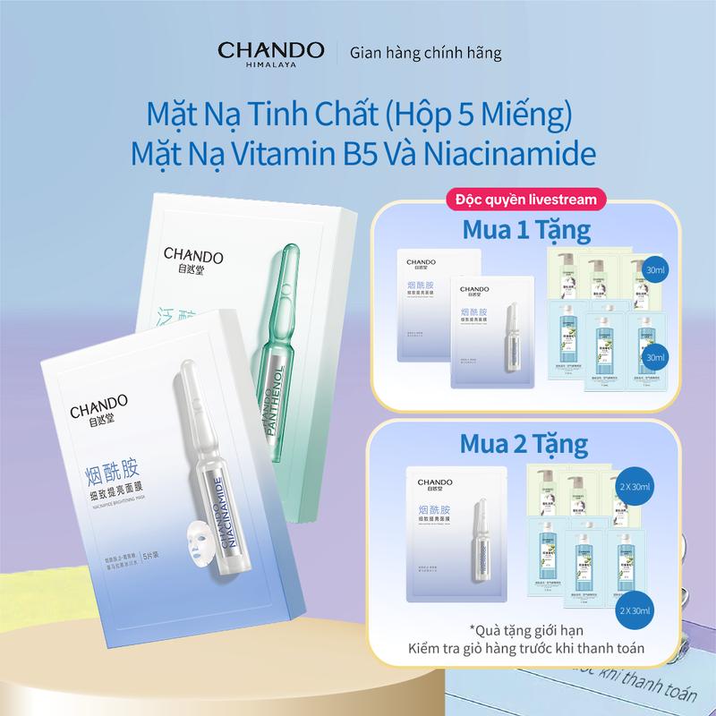 [ĐỘC QUYỀN CALL ME DUY] Hộp Mặt Nạ Tinh Chất Hỗ Trợ Dưỡng Trắng Làm Dịu Da CHANDO Himalaya 28mL x 5 pcs Hàng Chính Hãng