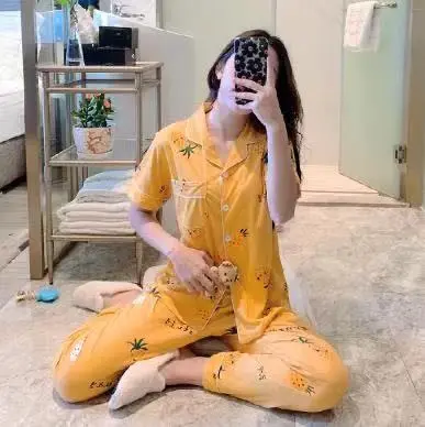 EMILY PIYAMA Baju Tidur Set Piyama Motif Buah Fit Lengan Pendek Celana Panjang Premium Pakaian Tidur Wanita Dewasa 7