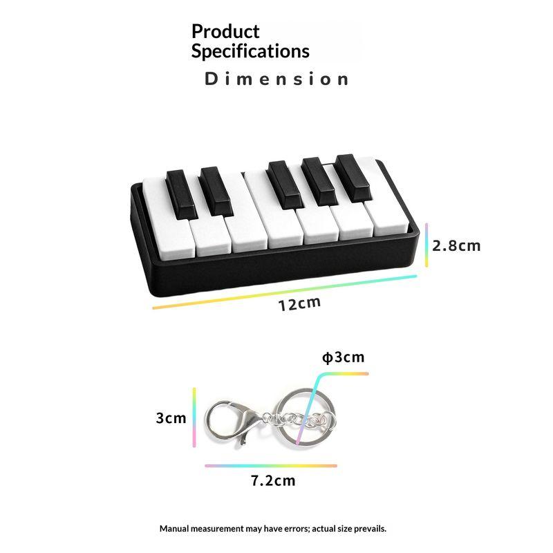 Khóa móc hình đàn piano nhỏ in 3D sáng tạo giảm căng thẳng