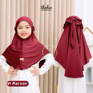 Hijab Anak Pita Instan Kerudung Bergo Anak Pita Ria Ricis Jilbab Jersey Anak Instan