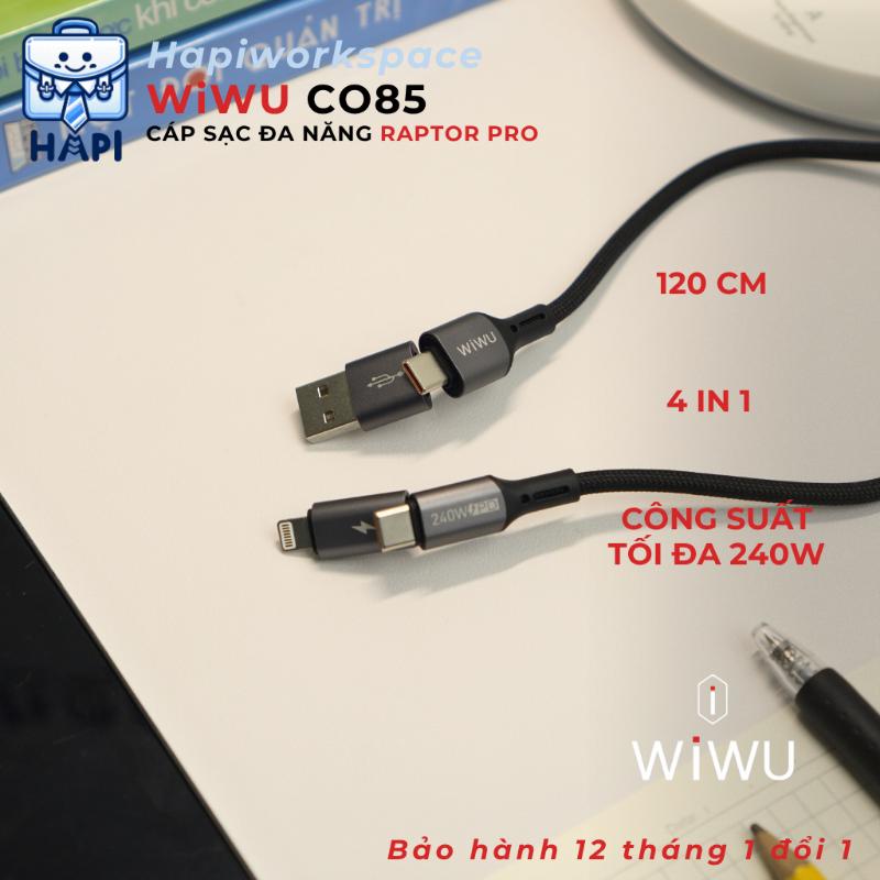 combo hot deal Cáp sạc 240W 4 trong 1 WiWU RAPTOR PRO dùng cho tất cả thiết bị,…