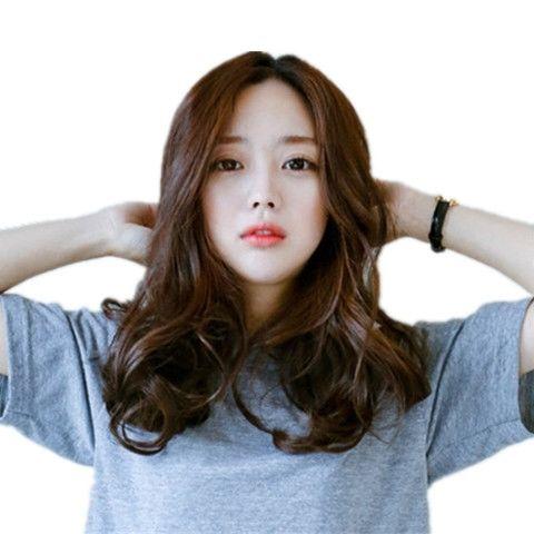 Product Introduction of Korean Style Wig Women's Center-Parted Bangs Long Hair Long Curly Hair Sexy Fashion Big Wave Fluffy Lifelike Pear Flower Head Cover 6