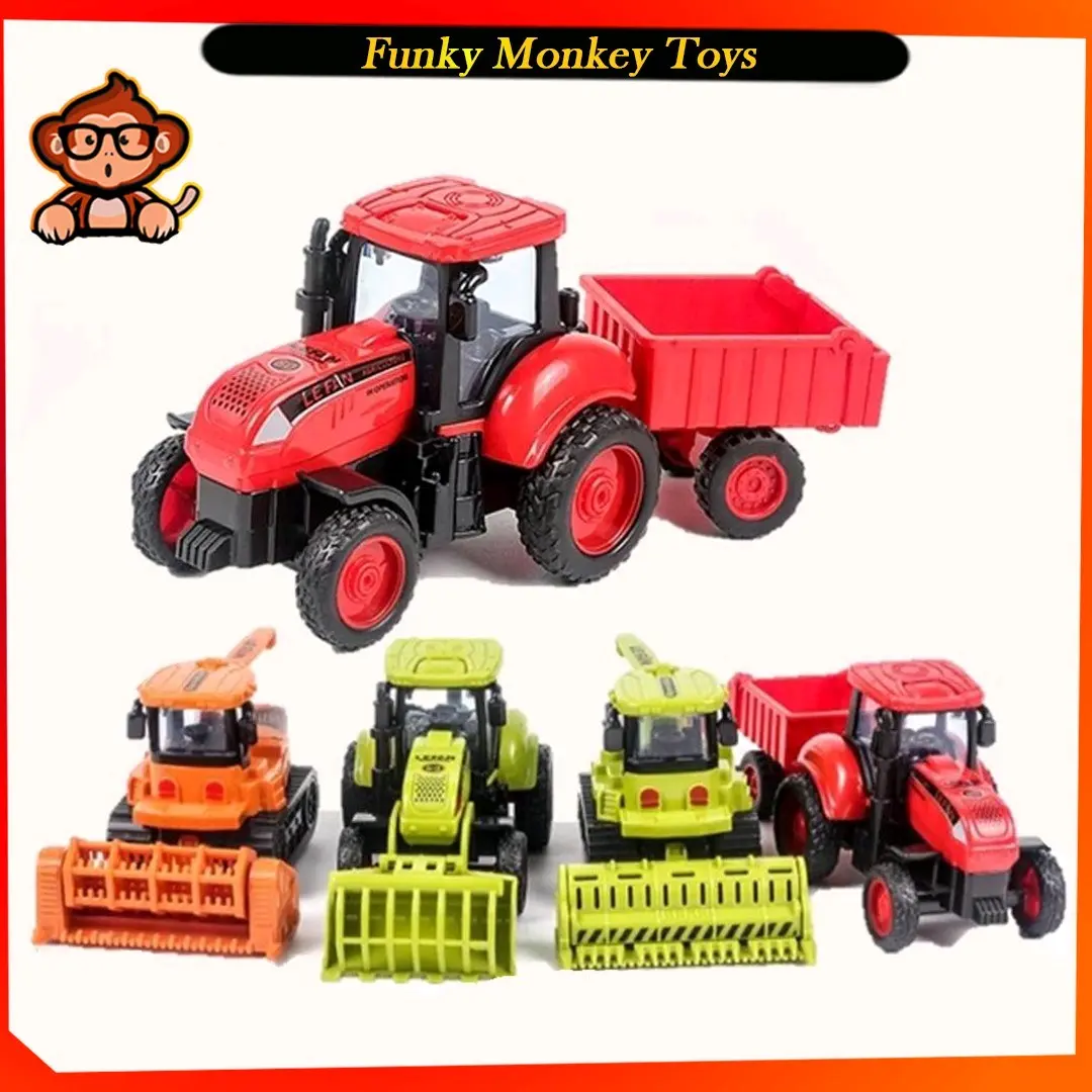 Interia Farmer Car High Quality Inertia Farmer Car Tractor Toys Mainan Budak Lelaki Perempuan Gift For Kids Gift Boys Girls Child Children Plastic Couple