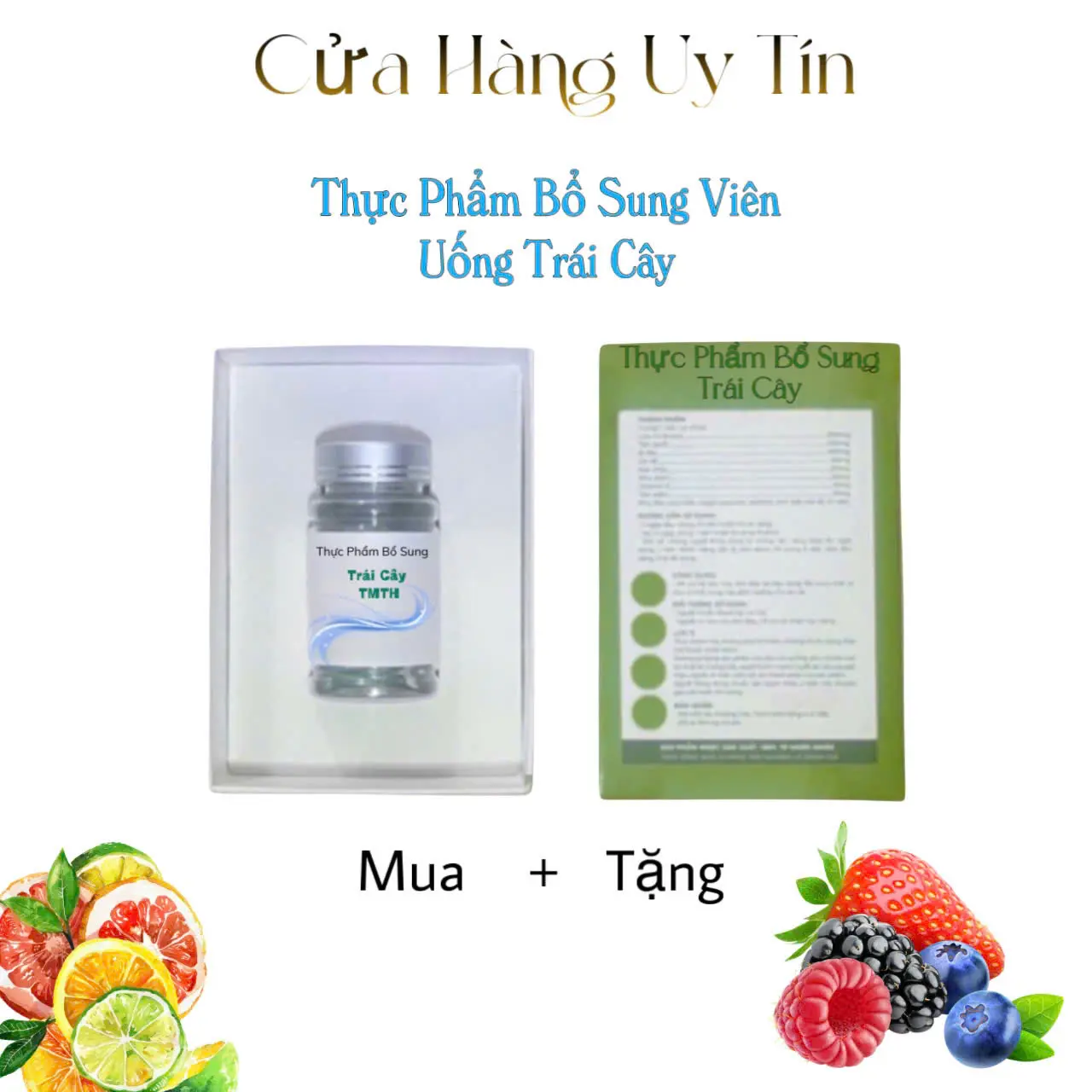 Combo TMTH  VlP Bổ Sung Vitamin c.xơ Từ Trái Cây  _Hỗ trợ Sắc Đẹp Làm Đẹp ( 30 viên )