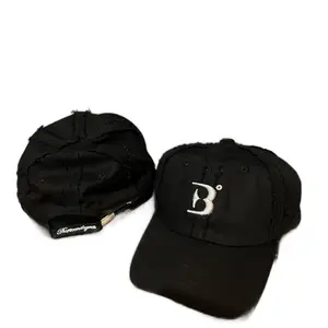 13DEGRES - Polo Cap Black Topi Pola Raw - Bahan Catton Twill - Unisex