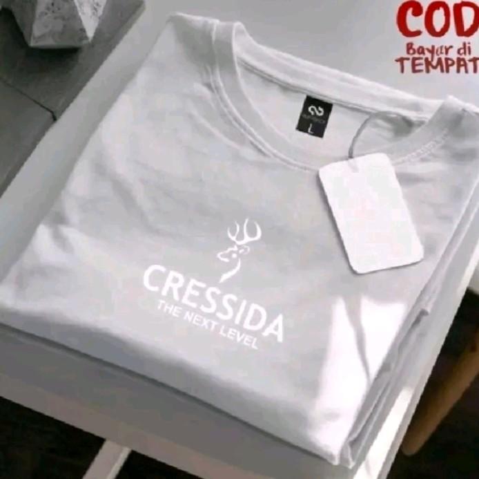 BISA COD.!! Kaos Distro Premium T-shirt Lengan Pendek Cr3ss1d4 Putih Pria Wanita Bahan Katun Combed 30s Keren Unisex Baju Oblong Santai Sablon Tebal Terbaru Dewasa 2