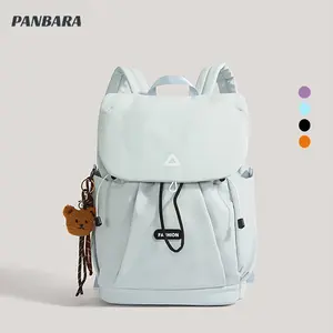 Tas Ransel Wanita Korean Style Sekolah Cewek Stylish Backpack Punggung Sederhana Nilon Besar Ransel Tahan Air Tas Kuliah ala Tas Sekolah Unisex Cocok untuk laptop 14 inci
