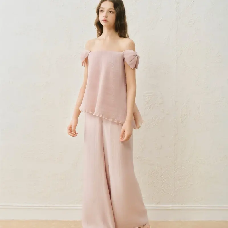 Áo trễ vai dáng baybydoll phối tay nơ phồng Zena Top | BigBuy360 - bigbuy360.vn