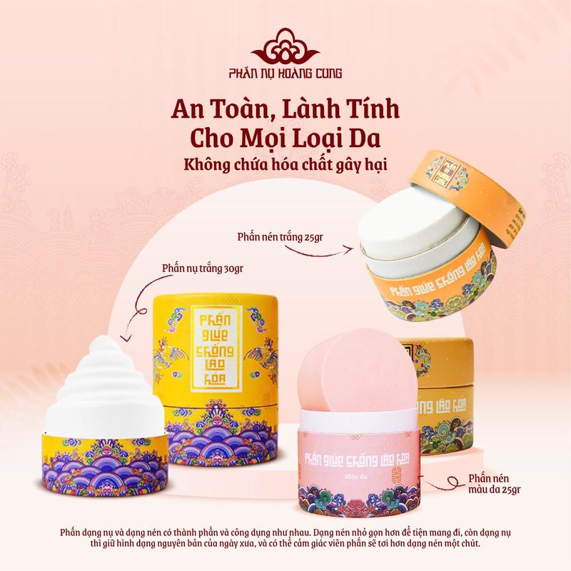 FS Phấn Dưỡng Da Chống Lão Hoá Cho Da Sáng Mịn Đều Màu Kiềm Dầu Nhờn Mỏng Nhẹ Nâng Tone Phấn Nụ Hoàng Cung